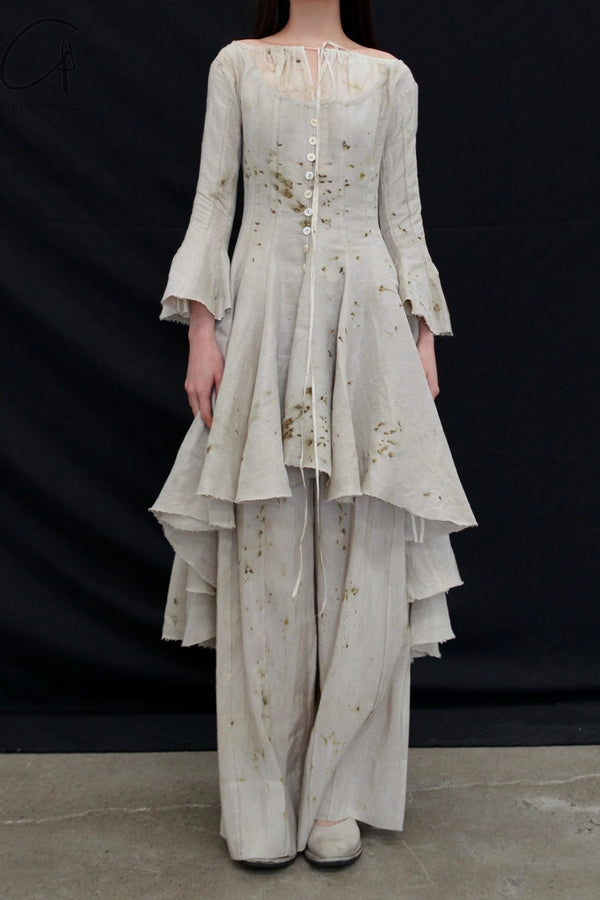 Mutedance 25 Spring/Summer Irregular Cut Dress MD-MD25SS15-BIGE MD25SS14